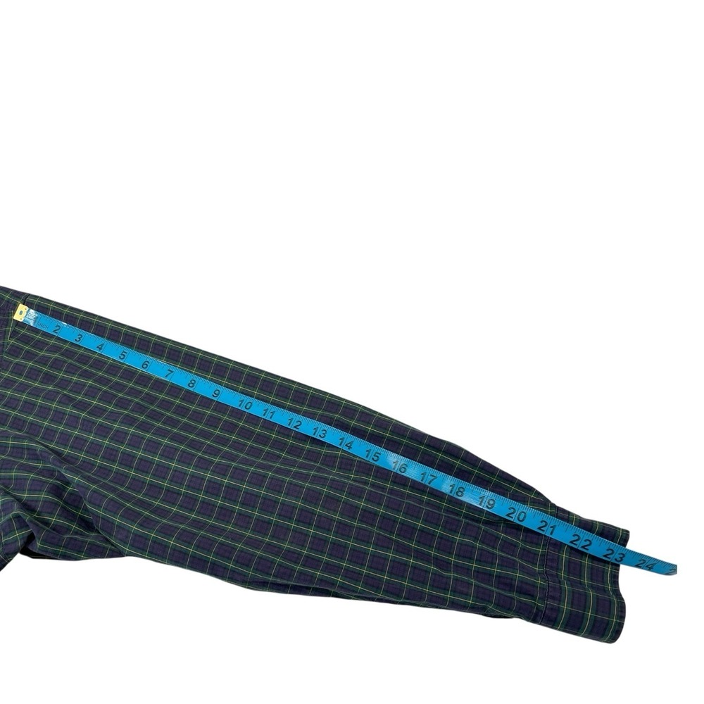 Ralph Lauren 17.5 34/35 Blue/Green Plaid Yarmouth Button Down 100% Cotton Preppy - Picture 6 of 8